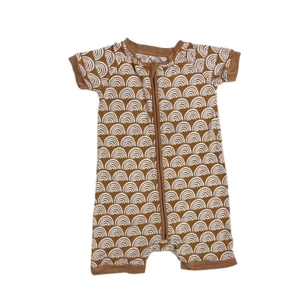 Little Sleepies Rust Rainbow Romper Shorty 18-24 Months Zippy Brown Whimsigoth